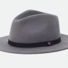 Hats - Brixton Messer Packable Fedora (charcoal)