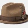Hats - Brixton Gain Fedora Wool (brown)