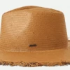 Hats - Brixton Jo Frayed Straw (brown)