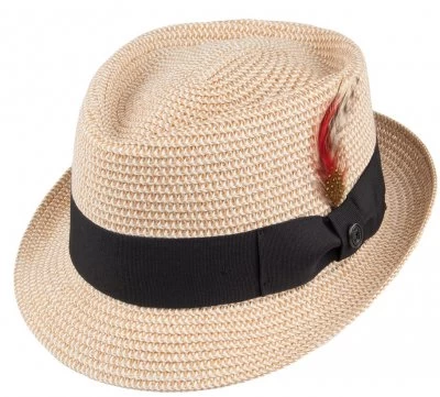 Hats - Jaxon Toyo Braided Diamond Crown Pork Pie (natural) - Image 2