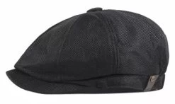 Flat Cap - Gårda Granton Newsboy Cap (black)