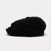 Flat Cap - Gårda Belmont Corduroy Cap (black)
