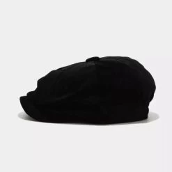 Flat Cap - Gårda Belmont Corduroy Cap (black)