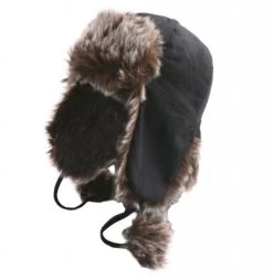 Winter Hats - Trapper Hat With Faux Fur (Brown)