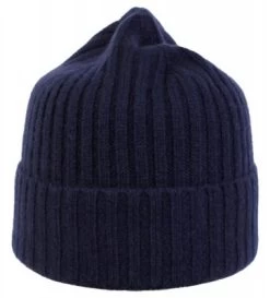 Beanies - Amanda Christensen Cashmere Wool Beanie (Navy)