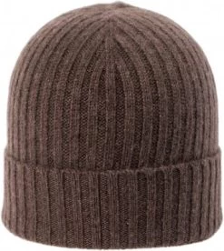 Beanies - Amanda Christensen Cashmere Wool Beanie (Brown)