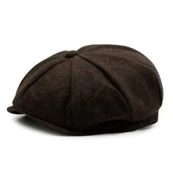 Flat Cap - Gårda Dunster Herringbone (brown)