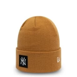 Beanies - New Era New York Yankees Patch Cuff Beanie (Brown)