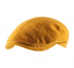 Flat Cap - Stetson Kent Cord (yellow)