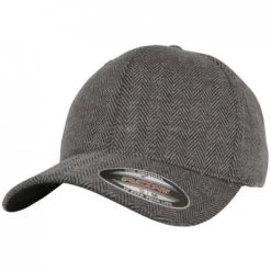 Caps - Flexfit Melange Heringbone (black/grey)
