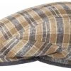 Flat Cap - Stetson Belfast Silk/Linen Exclusive (beige-blue)