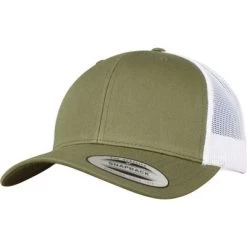 Caps - Flexfit Trucker Cap (Olive/White)