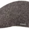 Flat Cap - Stetson Texas Woolrich Herringbone (grey-brown)