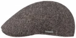 Flat Cap - Stetson Texas Woolrich Herringbone (grey-brown)