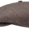 Flat Cap - Stetson 6-panel Wool/Linen Flat Cap (blue)