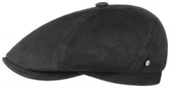 Flat Cap - Stetson Gustine Goat Suede Cap (navy)