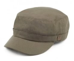 Flat Cap - Jaxon Hats Herringbone Army Cap (olive)
