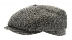 Flat Cap - CTH Ericson Alan Sr. Harris Tweed (black)