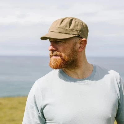 Flat Cap - Jaxon Hats Herringbone Army Cap (olive) - Image 3