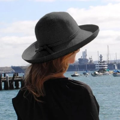 Hats - Traveller Packable Sun Hat (black) - Image 3