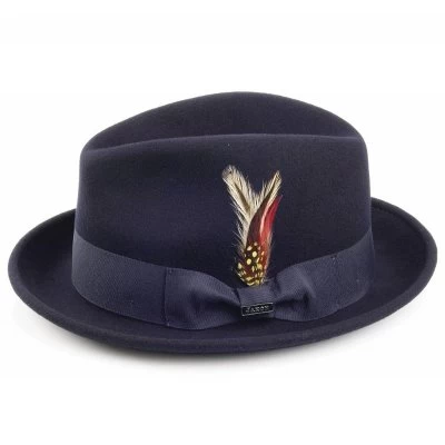 Hats - Jaxon Crushable Blues Trilby (navyblue) - Image 2
