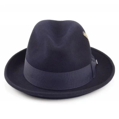 Hats - Jaxon Crushable Blues Trilby (navyblue) - Image 3