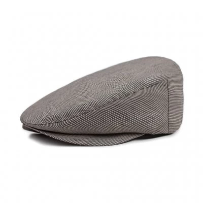 Flat Cap - Brixton Barrel (grey Stripe)