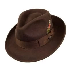 Hats - Jaxon Crushable C-Crown Fedora (brown)