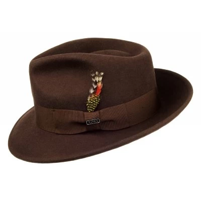Hats - Jaxon Crushable C-Crown Fedora (brown) - Image 3