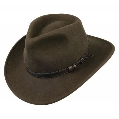 Hats - Jaxon Crushable Outback (olive)