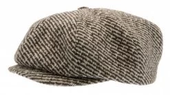 Flat Cap - CTH Ericson Branson Diagonal Stripe (brown)