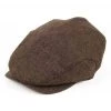 Flat Cap - Jaxon Herringbone Extended Bill (brown)
