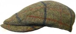 Flat Cap - Lawrence And Foster Linton (green Tweed)