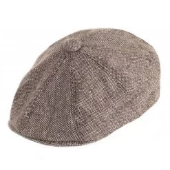 Flat Cap - Jaxon Hats Marl Tweed Newsboy Cap (brown)
