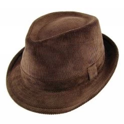 Hats - Jaxon Corduroy Trilby (brown)
