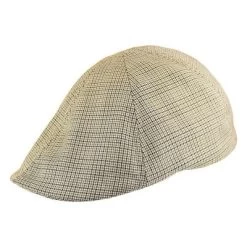 Gubbkeps / Flat Cap - Jaxon Hats Houndstooth Duckbill Flat Cap (natur)