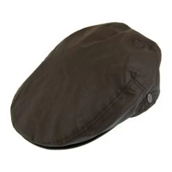 Flat Cap - Jaxon Hats Oil Cloth Flat Cap (brown)