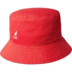 Hats - Kangol Washed Bucket (red)