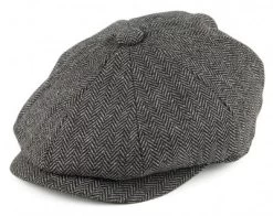 Flat Cap - Jaxon Kids Tweed Newsboy Cap (grey)