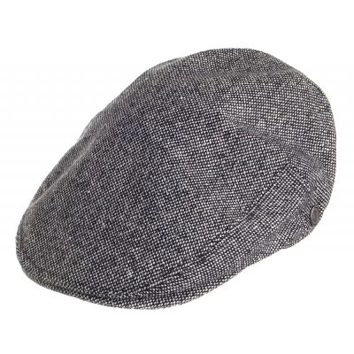 Flat Cap - Jaxon Hats Marl Tweed Flat Cap (black-white)