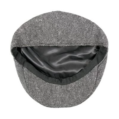 Flat Cap - Jaxon Hats Marl Tweed Flat Cap (black-white) - Image 3
