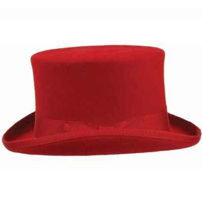 Hats - Jaxon Mid-Crown Top Hat (red) - Image 2