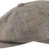Flat Cap - MJM Montreal Linen Mix (grey)