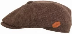 Flat Cap - MJM Montreal Eco Merino Wool (brown)