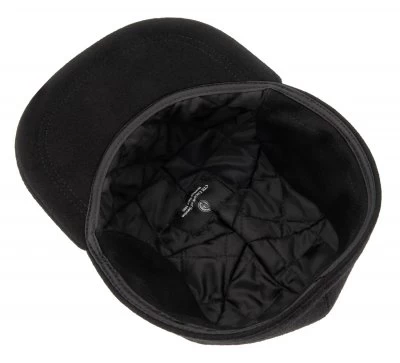 Caps - CTH Ericson Henric Melton Wool Earflap Cap (Black) - Image 3