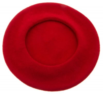 Beret - CTH Ericson Amelie Wool Beret (Red) - Image 3