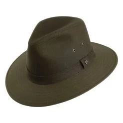 Hats - Jaxon Oilcloth Safari Fedora (olive)