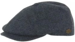 Flat Cap - MJM Rebel Wool (blue Herringbone)