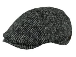Flat Cap - MJM Rebel Wool Patch (grey)