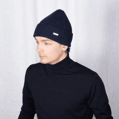 Beanies - SĂ€tila Ryssby Wool Beanie (navy Blue) - Image 3